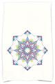 Snowflake Star Holiday Geometric Print Kitchen Towel, Purple