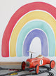 Watercolor Rainbow Vinyl Wall Sticker - Peel and Stick, Red, Small 29.5"w X 24"h