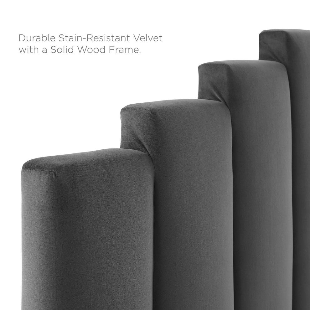 Noelle Performance Velvet Full/Queen Headboard MOD-6277-CHA