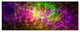 Purple Green Symphony of Colors, Abstract Wall Art Canvas, 70"x28", 6 Panels