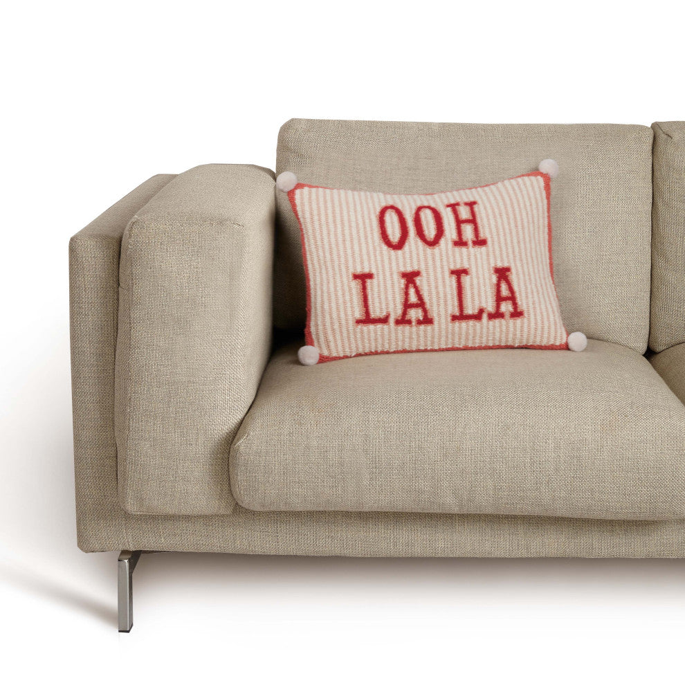 Ooh La La Bird W/ Pom Pom Hook Pillow