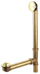Kingston Brass Bath Tub Drain With Overflow, Polished Brass