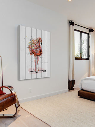 "Flamand" Painting Print on White Wood