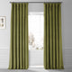 Signature Plush Velvet Blackout Curtain Single Panel, Jalapeno Green, 50wx84l