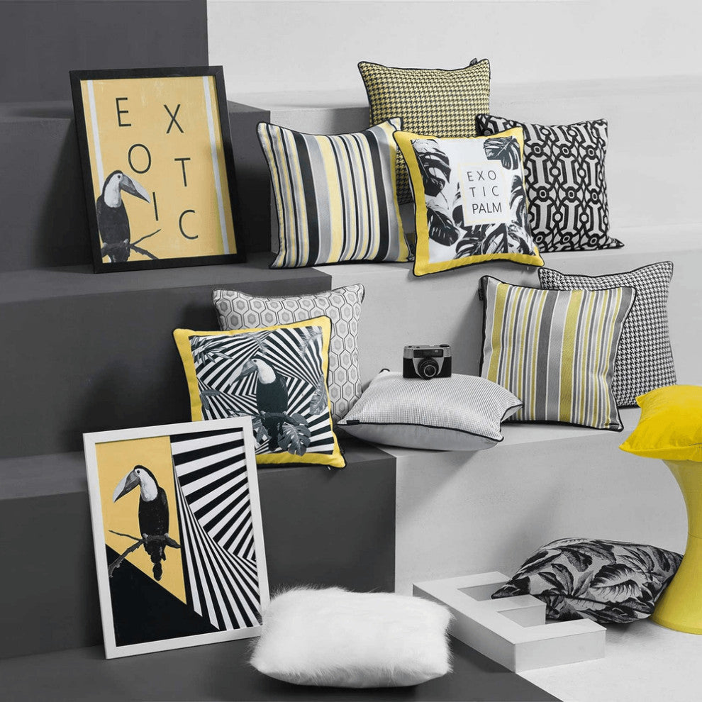 17"X 17" Jacquard Shadows Decorative Throw Pillow Cover