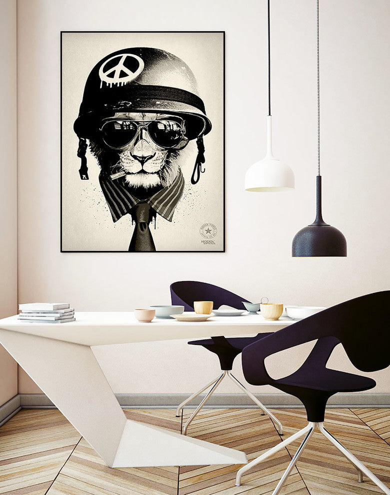 Office Warfare Art block Framed Canvas, 18"x24"