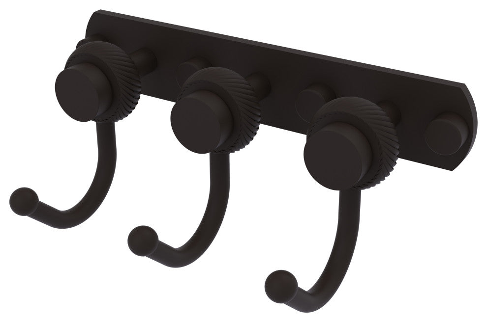 Mercury 3 Position Multi Hook with Twisted Accent, Oil Rubbed Bronze