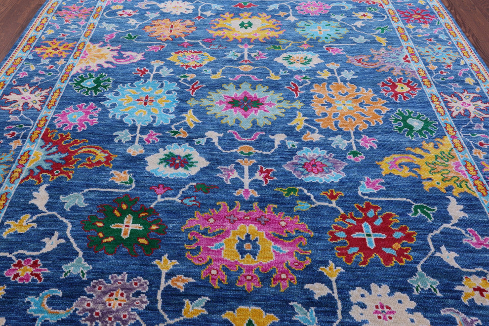 Turkish Oushak Handmade Wool Rug 8' 0" X 9' 10" - Q15579