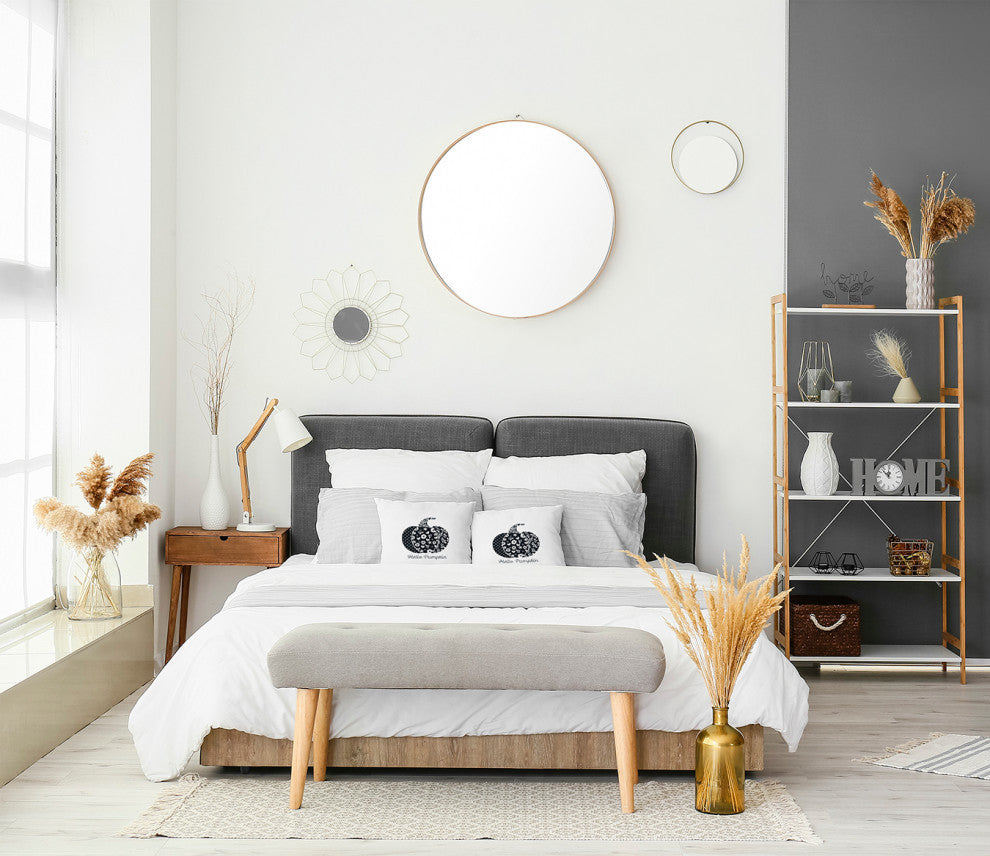 Hello Pumpkin Accent Pillow, Black, 18"x18"