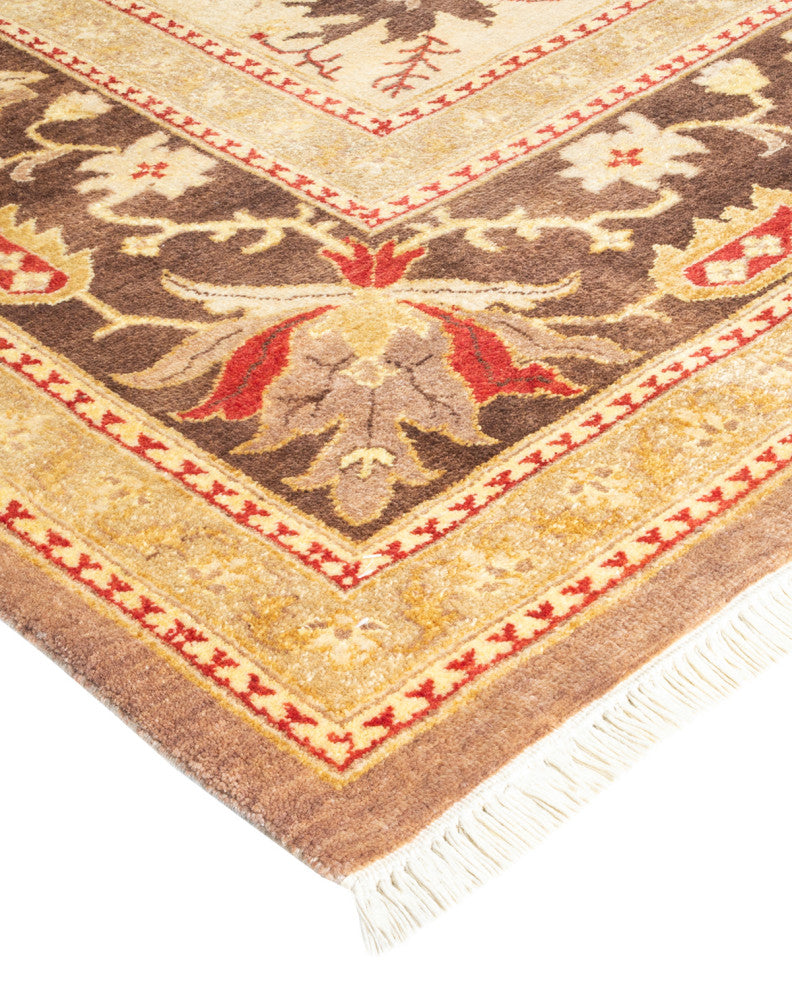 Defne One-of-a-Kind Hand-Knotted Area Rug Brown, 8'10"x12'1"