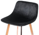 GDF Studio Rex Faux Snake Leather Brown Bar Stools, Set of 2, Black/Rose Gold