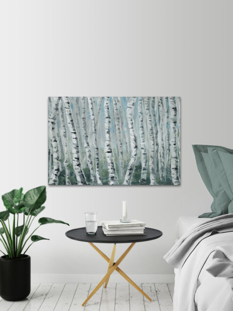 "Skinny Tree Trunks II" Painting Print on Wrapped Canvas, 60"x40"