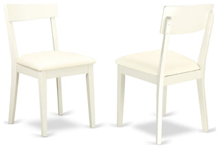 5-Piece Dinette Table Set Table, 4 Faux Leather Seat Dining Chairs, White