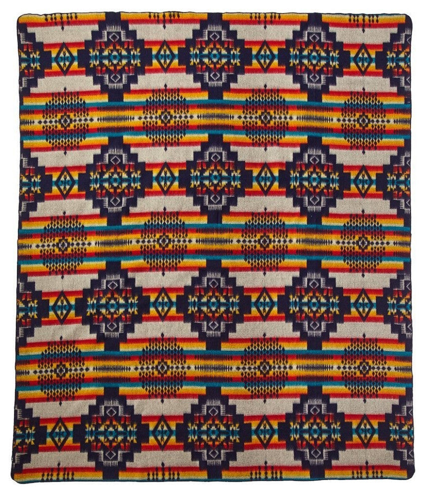 Ultra Soft Navy Blue Southwest Handmade Throw Blanket