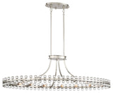 Clover 12 Light Chandelier in Brushed Nickel with Glass Ball