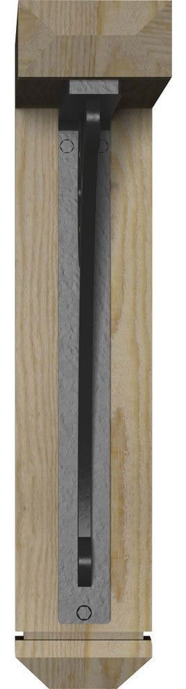 Crawley Arts and Crafts Ironcrest Bracket Single Brace, 4"x16"x19", 2" Thick