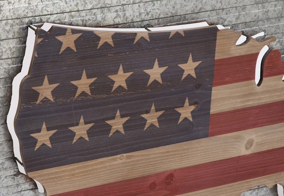 "Land of Liberty" Metal and Wood Wall Sign