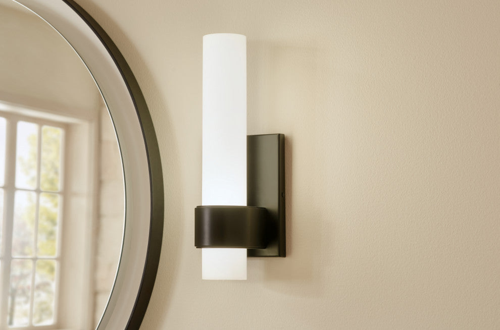 Izza 13.25" 1 Light LED Wall Sconce, Matte Black