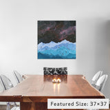 "Space Mountains" by Emily Magone Canvas Print, 18"x18"