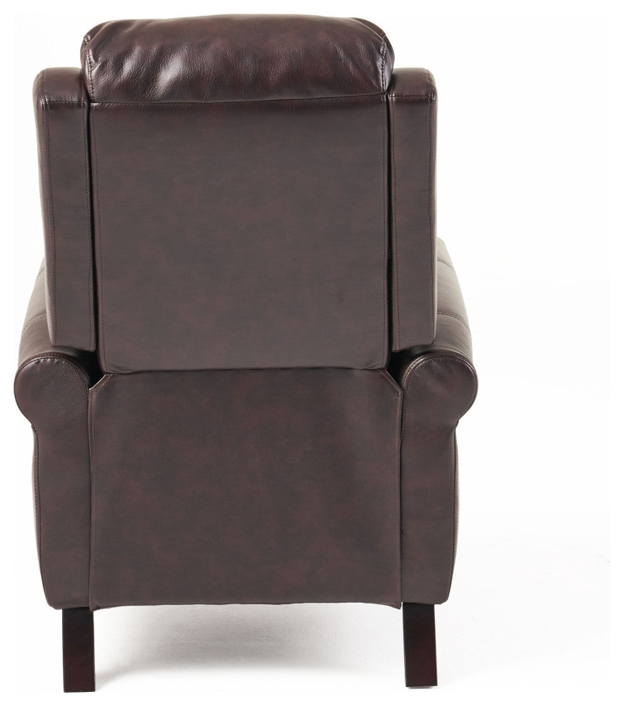GDF Studio Memphis PU Leather Recliner, Burgundy