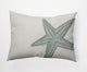 14x20" Large Starfish Nautical Decorative Indoor Pillow, Sage