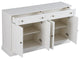 TATEUS 58" Kitchen Sideboard Storage Buffet Cabinet, Antique Whit