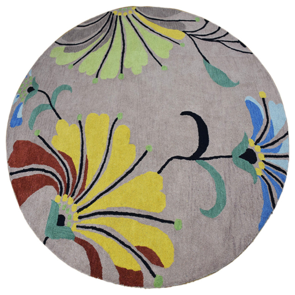 HAND TUFTED WOOL ECO-FRIENDLY AREA RUGS ECO-FRIENDLY AREA RUGS -  Camel, Floral