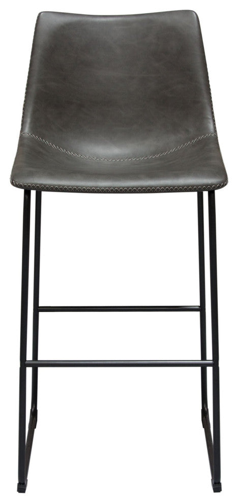 Theo 2 Bar Height Chairs, Weathered Gray