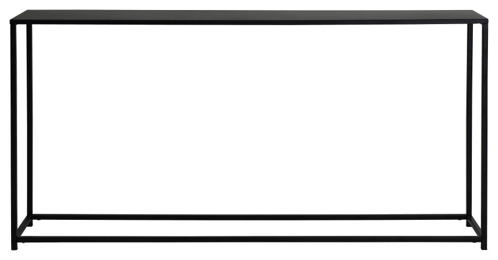 Pangea Home Miley 56" Rectangular Modern Metal Console Table in Black
