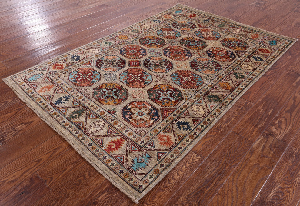 3' 11" X 6' 1" Bokhara Handmade Wool Rug - Q12476