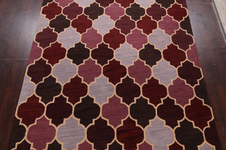 Contemporary Trellis Oriental Area Rug Hand-tufted Wool Carpet 8x11