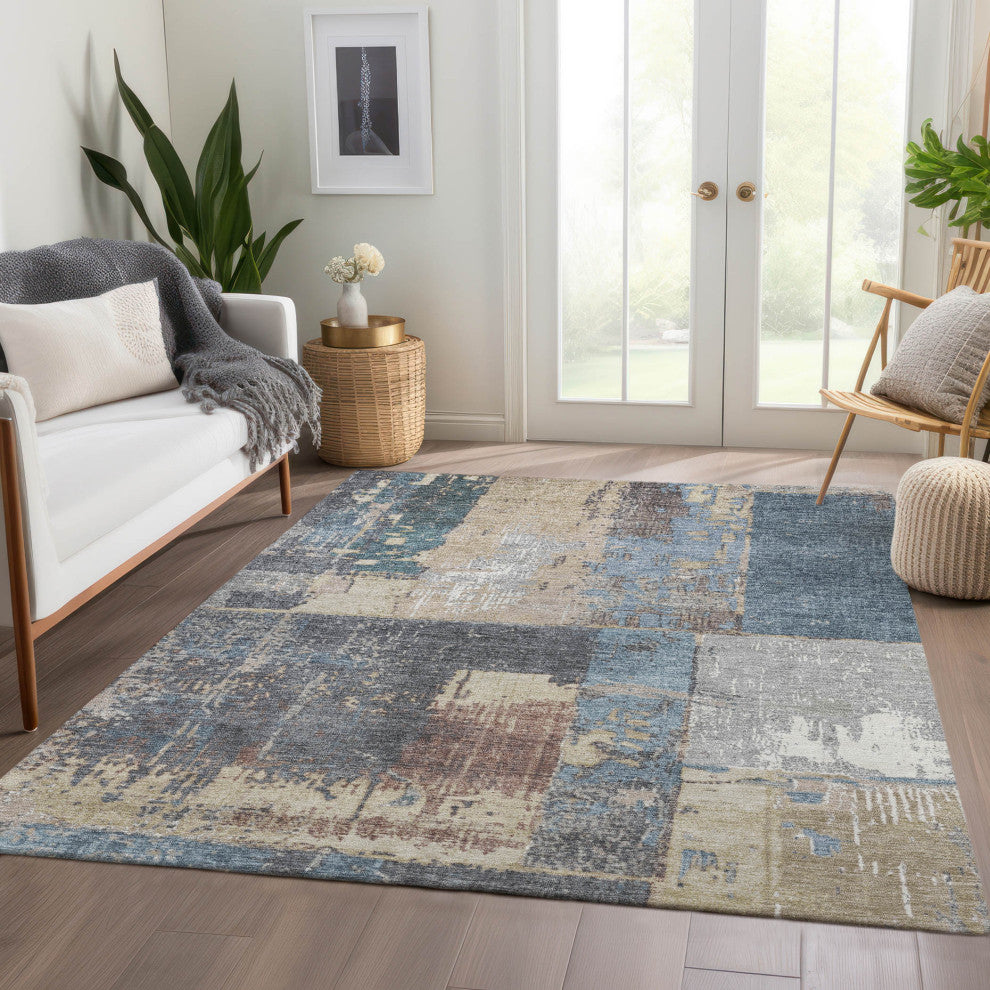 Machine Washable Indoor/Outdoor Chantille ACN1866 Beige 2'6" x 3'10" Rug