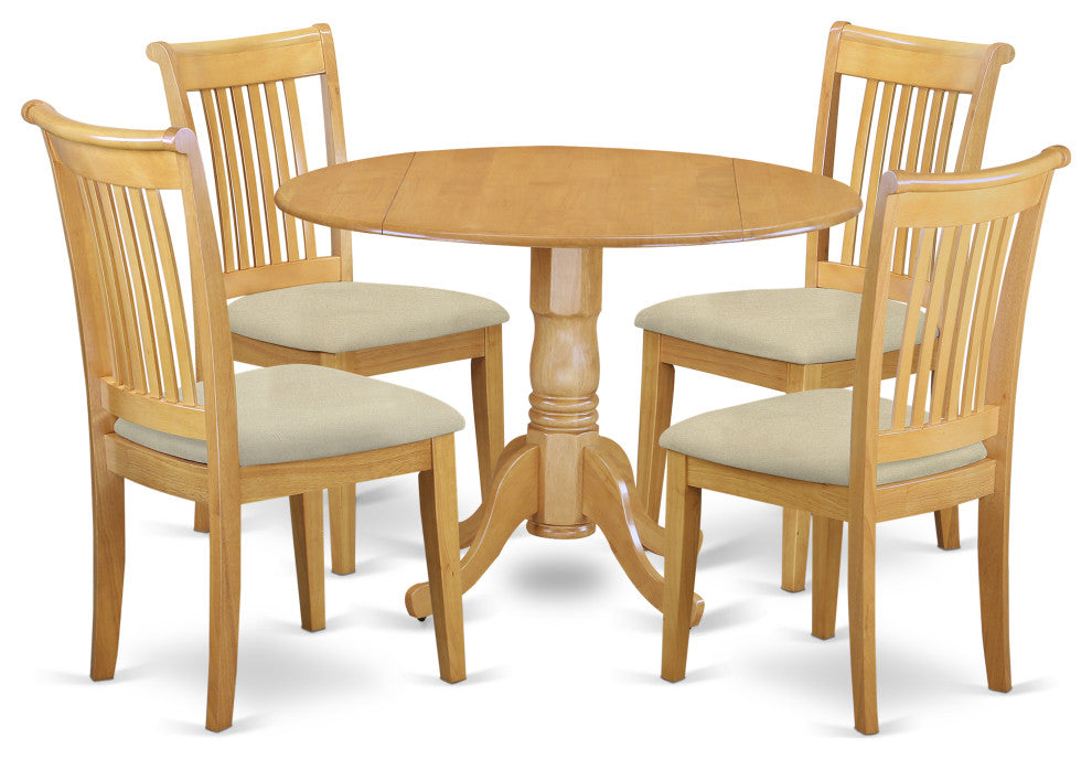 5 Pc Dublin Kitchen Table Set -Dining Table And 4 Cushion Kitchen Chairs