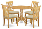 5 Pc Dublin Kitchen Table Set -Dining Table And 4 Cushion Kitchen Chairs
