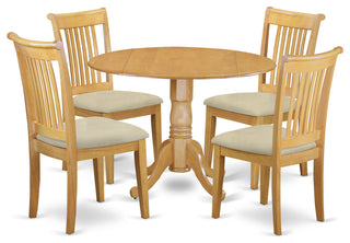 5 Pc Dublin Kitchen Table Set -Dining Table And 4 Cushion Kitchen Chairs
