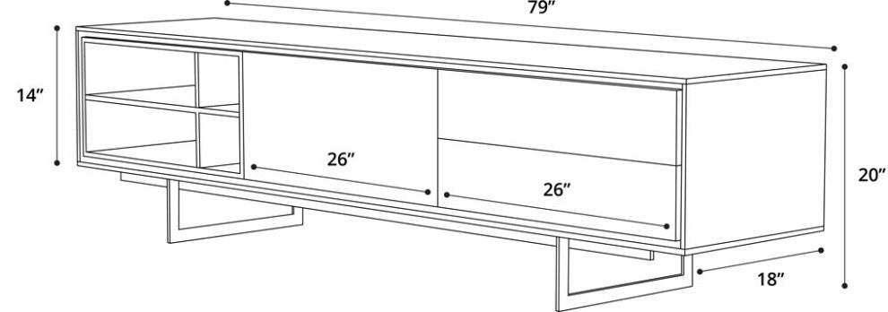 Baxter Media Cabinet, Smoked Oak