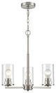 Verlana Collection 3 Light 19" Brushed Nickel Chandelier