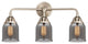 Small Bell Bath Vanity Light, Brushed Satin Nickel, Plated Smoke, Plated Smoke