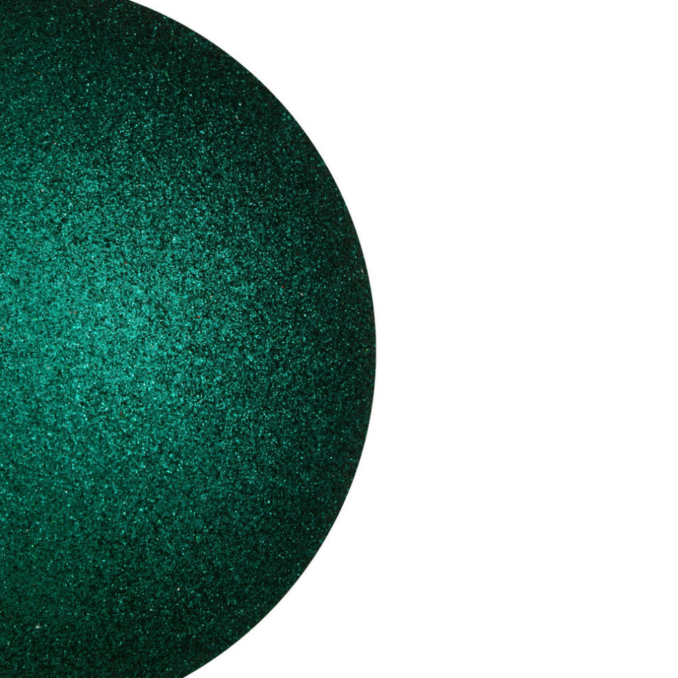 Vickerman N593041DG 12" Dark Teal Glitter Ball Ornament