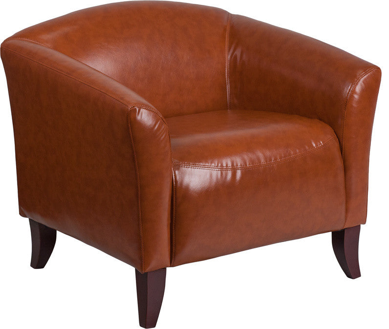 Contemporary Design Cognac Leather Chair