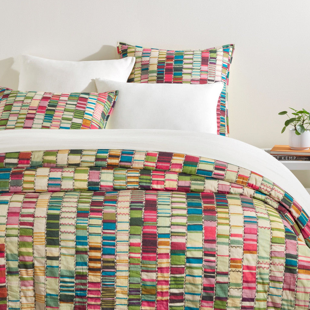 Penelope Stripe Multi Coverlet