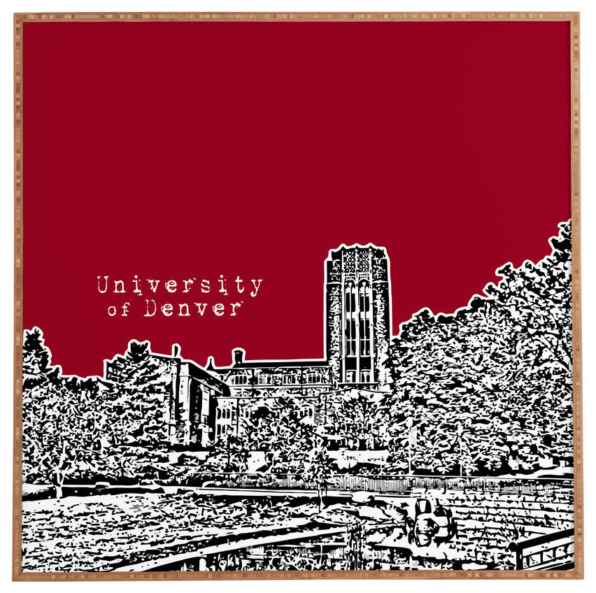 Deny Designs Bird Ave University of Denver Red Framed Wall Art