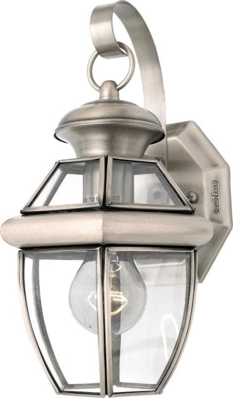 Quoizel NY8315P One Light Outdoor Wall Lantern, Pewter Finish