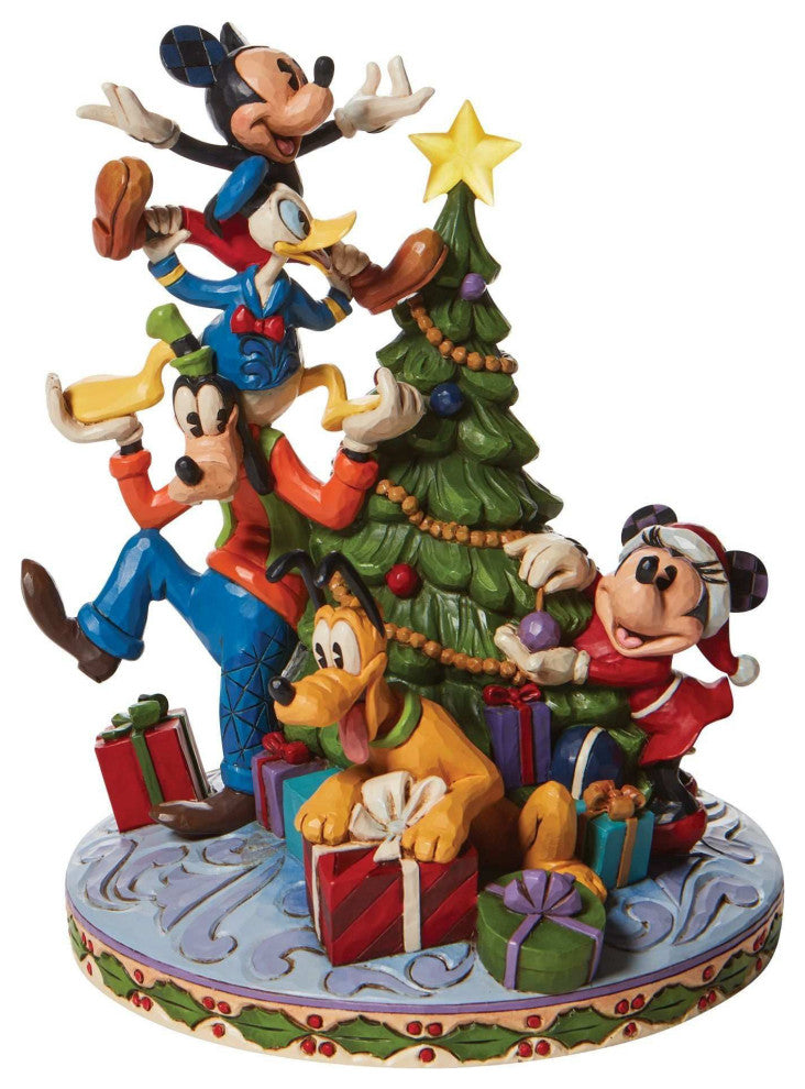 Jim Shore Merry Tree Trimming Polyresin Disney Fab 5 Mickey Mouse 6008979