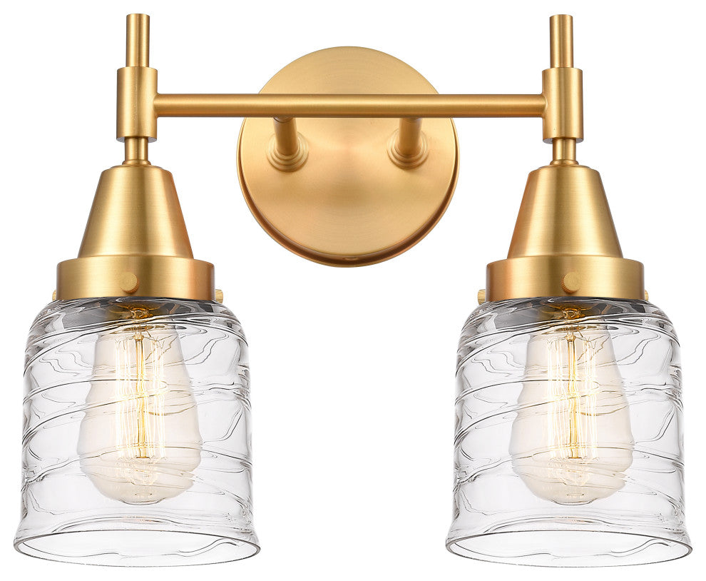 Innovations 447-2W-SG-G513 2-Light Bath Vanity Light, Satin Gold