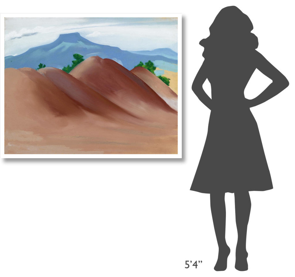"Red Hills with the Pedernal, 1936" Print by Georgia O'Keeffe, 46"x37"