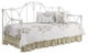 Coaster Halladay Traditional Twin Metal Daybed with Floral Frame in White