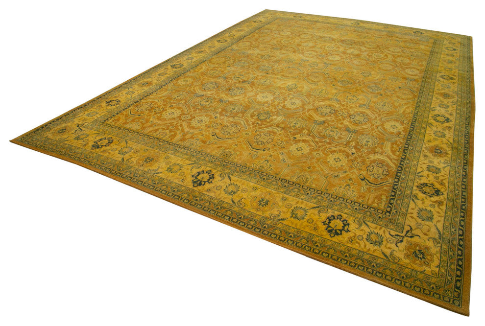 Rug N Carpet - Handmade Oriental 13' 10" x 19' 9" Large Oushak Area Rug