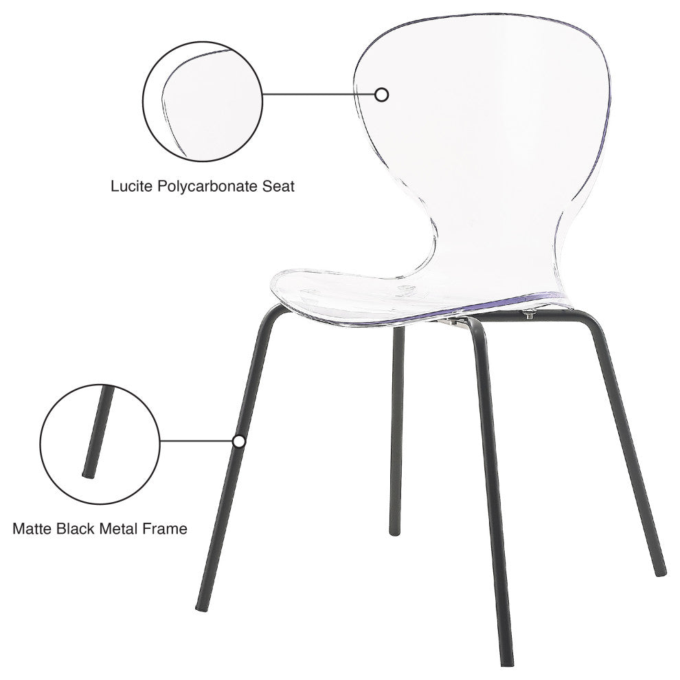 Clarion Dining Chair (Set of 2), Matte Black