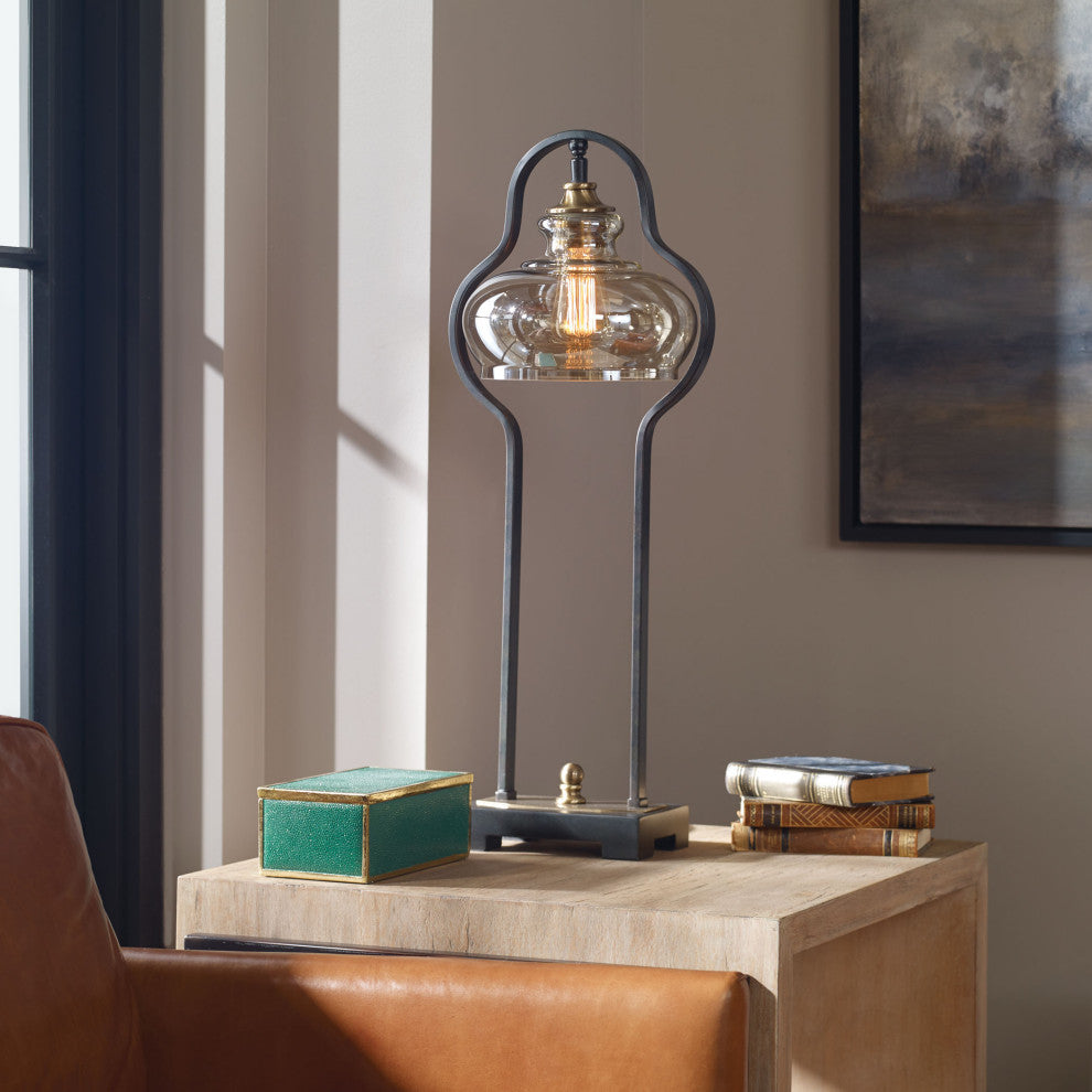 Uttermost Cotulla Desk Lamp, Aged Black